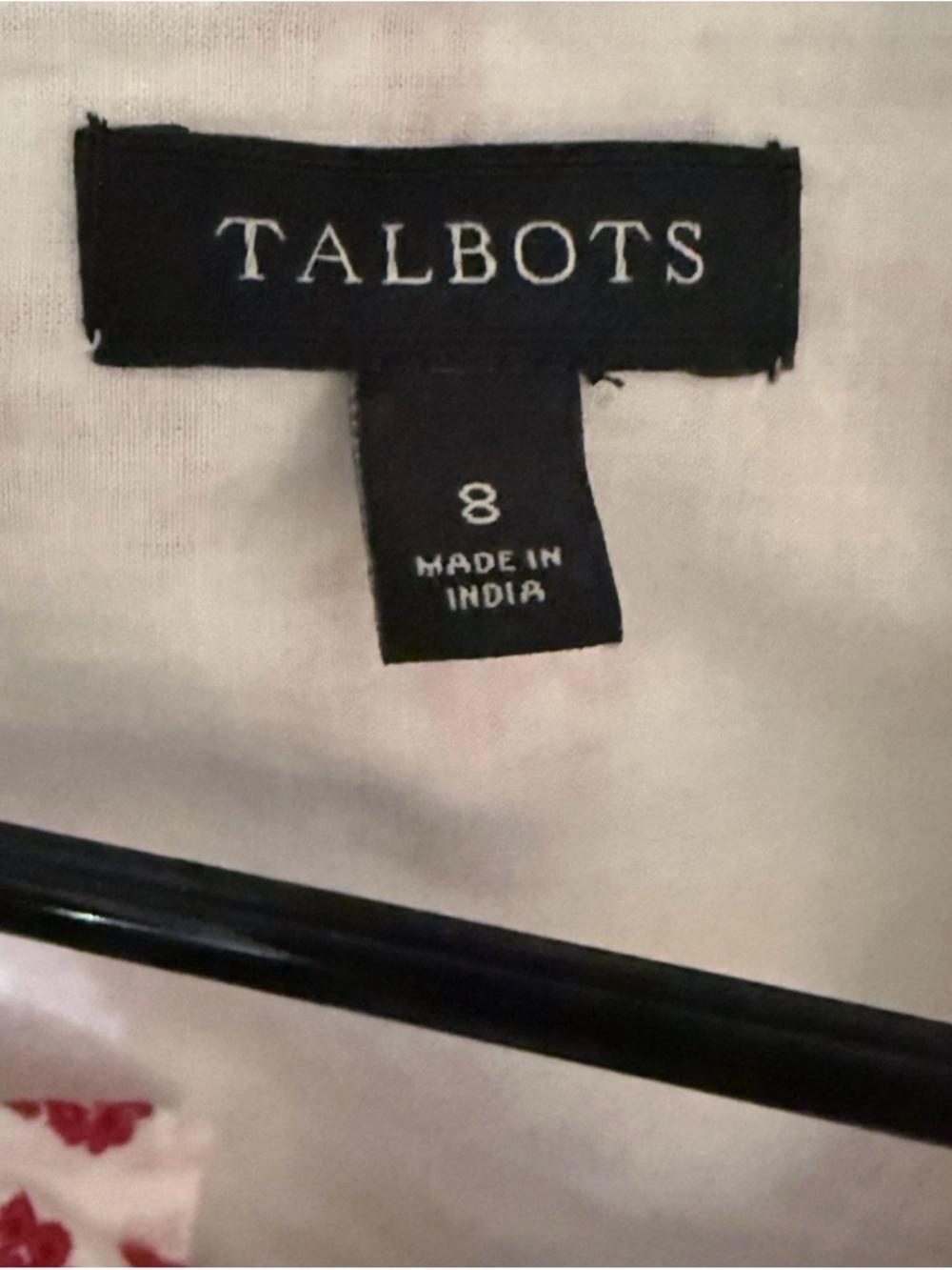 Talbots White Midi Dress with Red Paisley Print - Picture 5 of 6